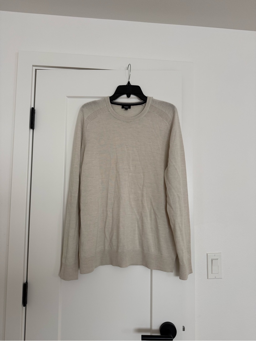 Express Men's Crewneck Sweater in Light Beige - Picture 1 of 3